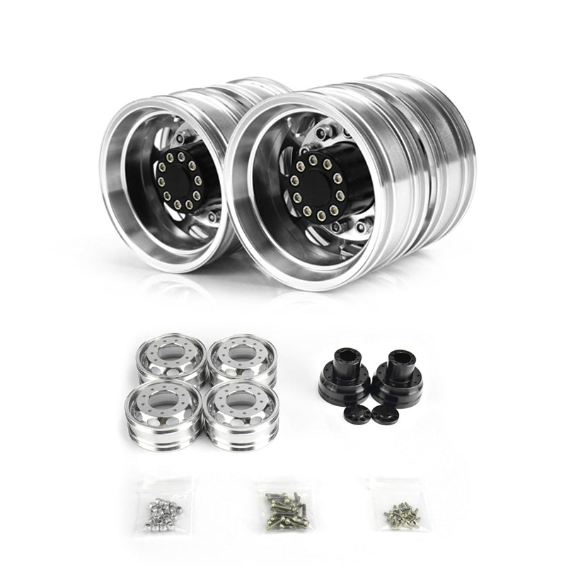 LESU 2PCS Rear Wheel Metal Hub Hexagon DIY Spare Part Suitable for Model Radio Controlled Tractor Truck 1/14 RC Car Model