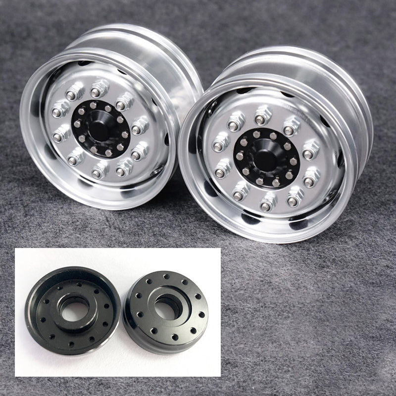 LESU Hexagon Bearing Brake Front Metal Wheel Hub for 1/14 LESU Axle RC Dumper Tipper Trailer Tractors Truck Model DIY Part