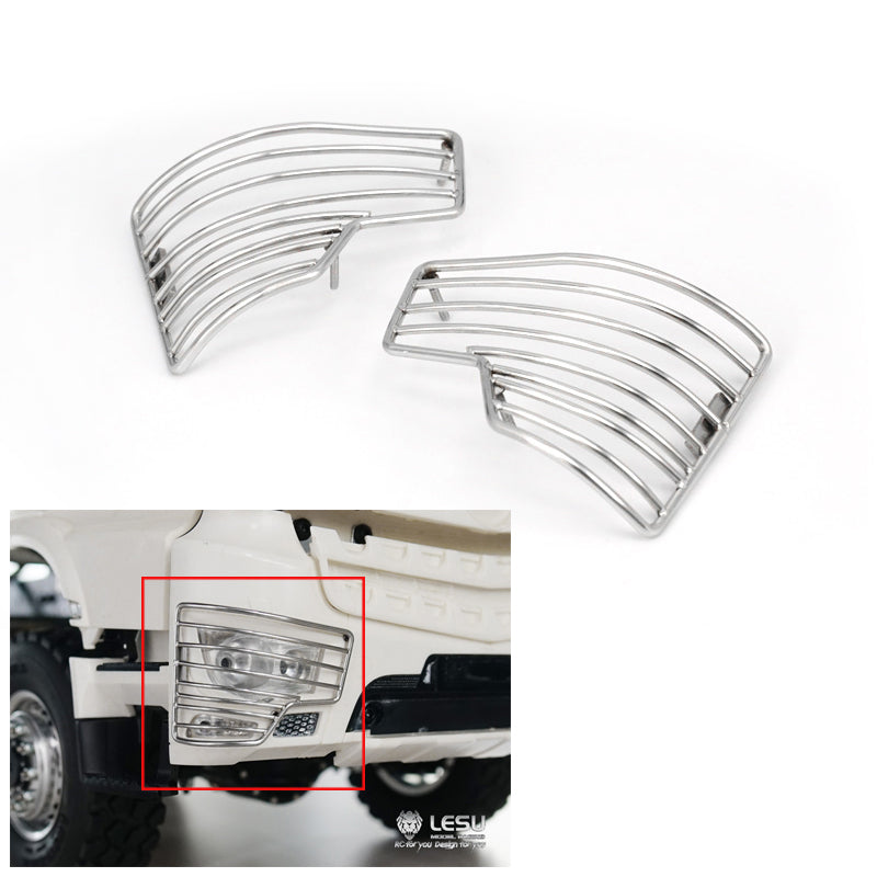 LESU Front Light Protected Cover for Upgrade Refit RC TAMIYA 1/14 3348 Dumper 3363 Truck Model