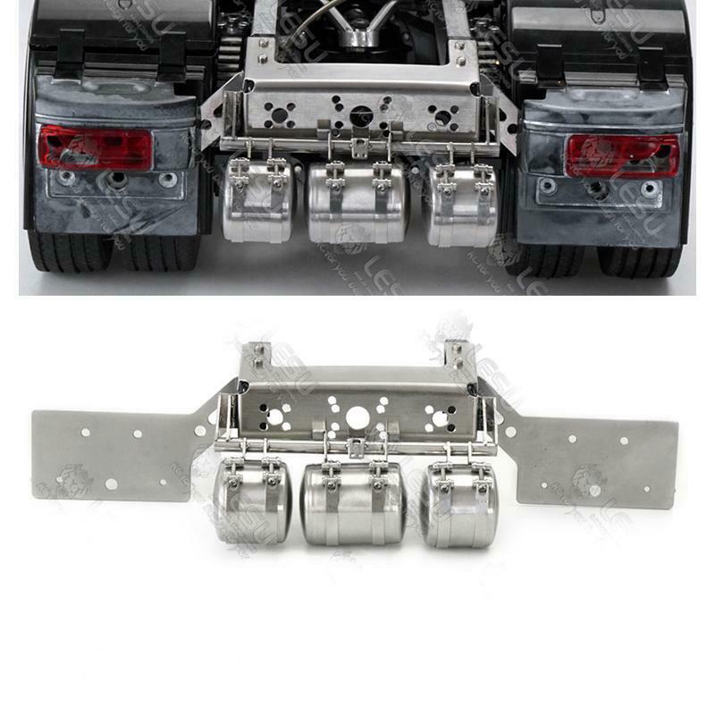 LESU Metal Taillight Air Tank Set Urea Cans Tank Toolbox Suitable for 1/14 DIY RC Tractor Truck Radio Control Dumper Model