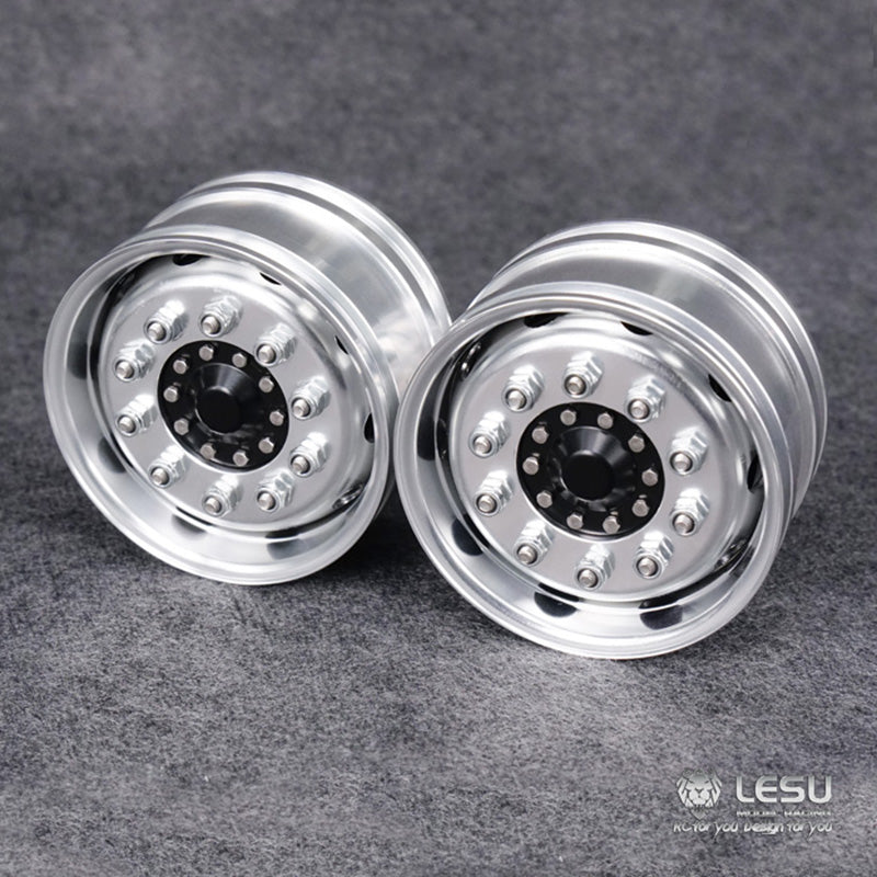 LESU Hexagon Bearing Brake Front Metal Wheel Hub for 1/14 LESU Axle RC Dumper Tipper Trailer Tractors Truck Model DIY Part