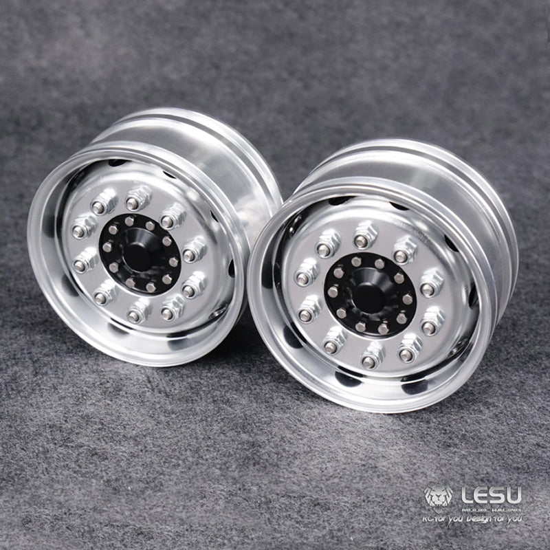 LESU Hexagon Bearing Brake Front Metal Wheel Hub for 1/14 LESU Axle RC Dumper Tipper Trailer Tractors Truck Model DIY Part