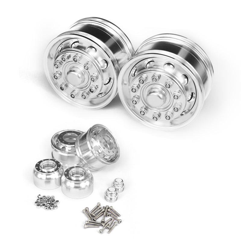LESU Metal Front Wide Wheel Hub DIY Spare Part Suitable for RC 1/14 Unpower Axle Model Tractor Truck Radio Controlled Cars