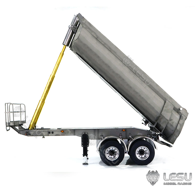 LESU Metal RC Hydraulic Dumper Trailer Pump for 1/14 Scale Tractor Truck Construction Vehicle DIY W/ Electronic Legs