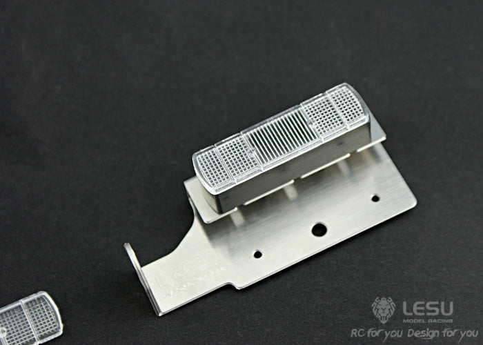 LESU 1/14 Rear Lights Exhaust Box Metal Pedal Second Plate Set ABS Plastic Car Body for RC Tractor Truck DIY Model Part