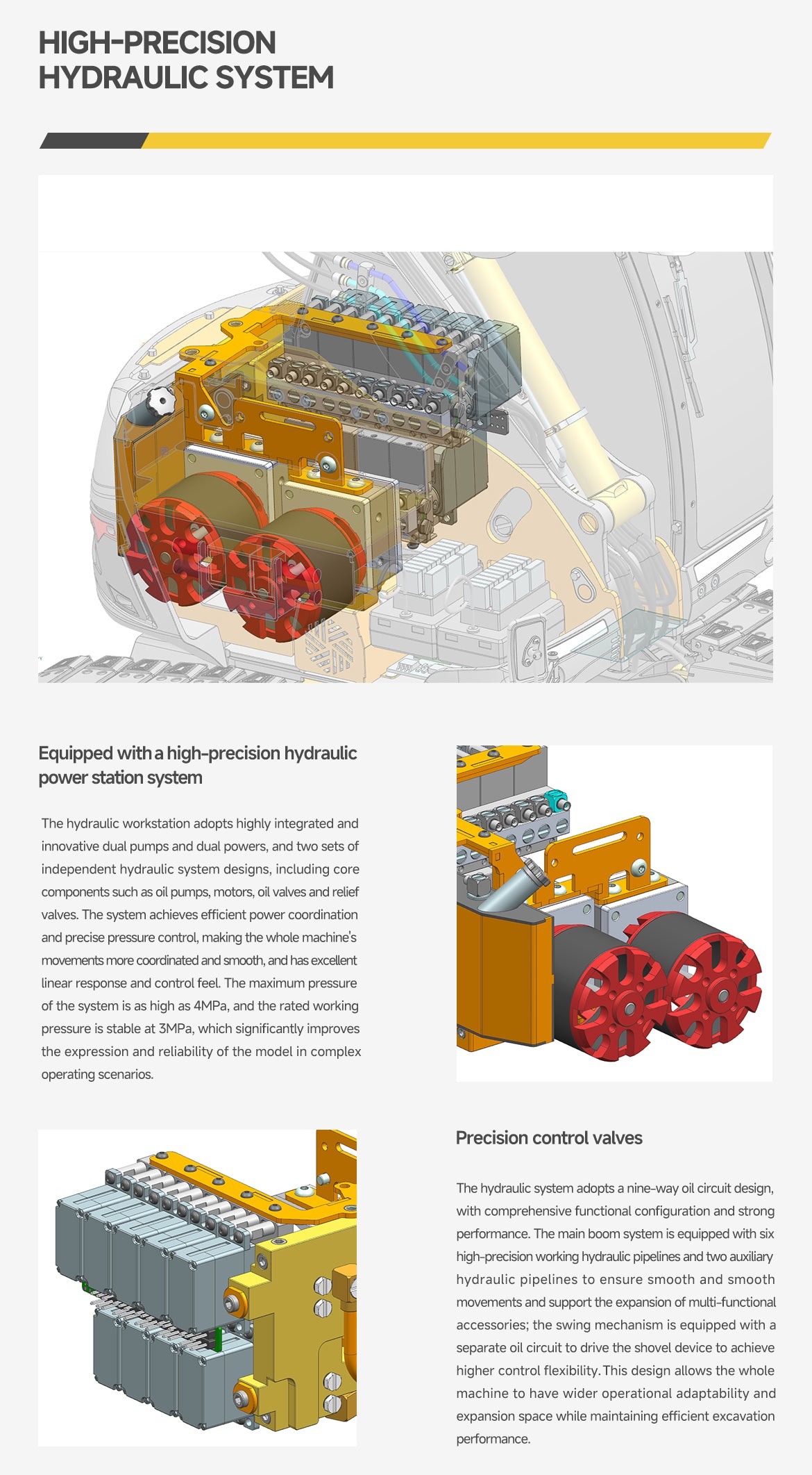 LESU Metal 1/14 Hydraulic RC Excavator MC15 4 Arms Remote Control Digger Model 9 Ways Valve Dual Pumps Light Sound Radio Battery