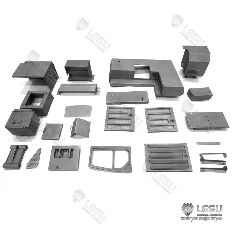 LESU 1/14 374 374F Hydraulic Excavator W/ Light Systeam Servo Motor ESC Optional Accessories Metal Grab Hammer Ripper Bucket