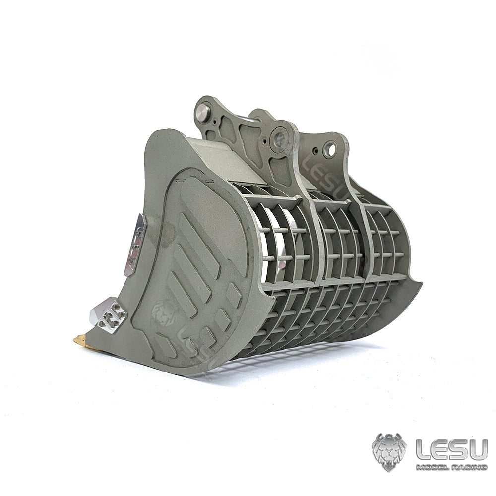 LESU Metal Grille Narrow Bucket Spare Parts for 1/14 Scale ET35 RC Metal Hydraulic Excavator Digger Models Accessories DIY