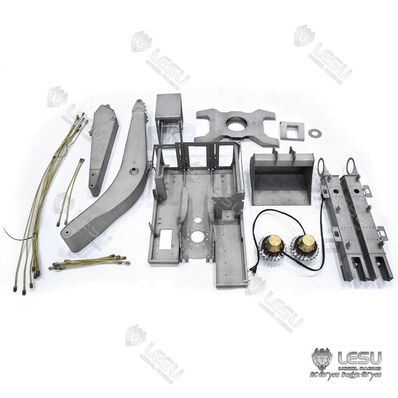 LESU 1/14 374 374F Hydraulic Excavator W/ Light Systeam Servo Motor ESC Optional Accessories Metal Grab Hammer Ripper Bucket