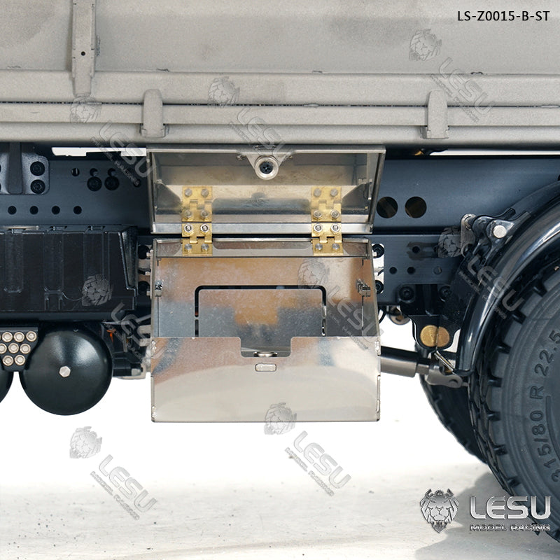 LESU 1/14 Scale Metal 4*4 Chassis TGS Hydraulic Dumper Truck Construction Vehicle Model Light Sound System Motor ESC Servo