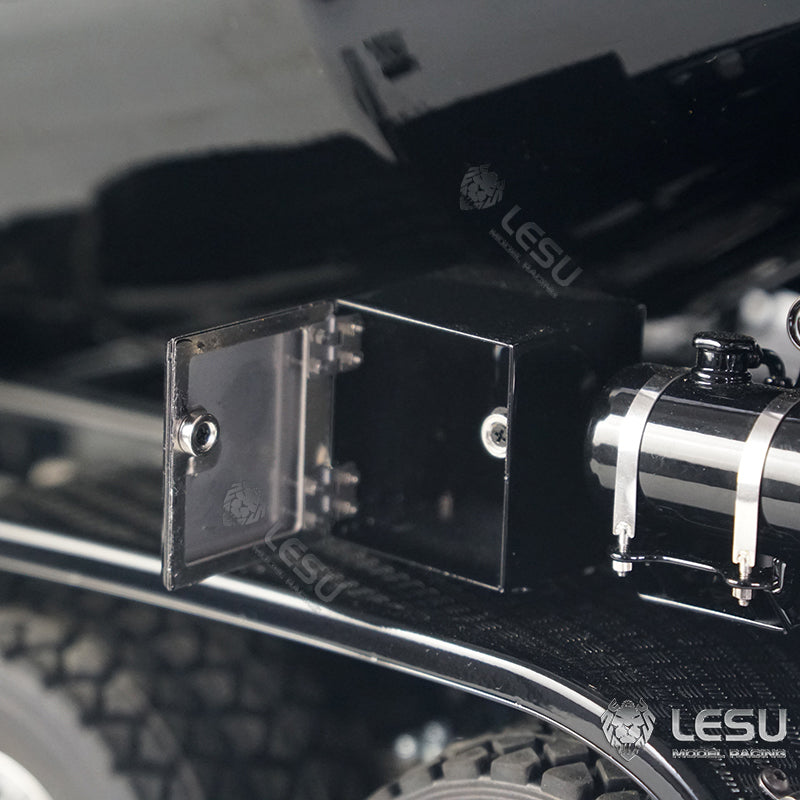 LESU 1/14 6x6 Metal Remote Controlled Unpainted Concrete Car Mixer Truck Construction Vehicle Model Light Sound System Servo ESC
