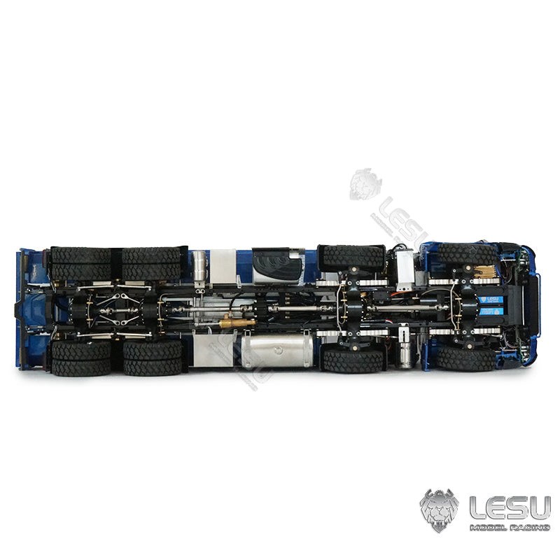 In Stock 1/14 LESU RC 8x8 Metal Hydraulic Crane Dumper Tipper Truck Electric Dump Car W/ Light Sound ESC Motor W/O Radio Battery Charger