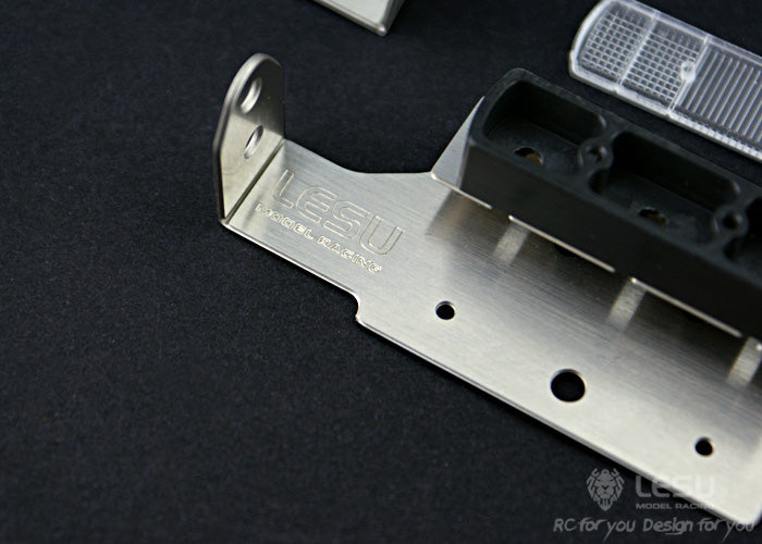 LESU 1/14 Rear Lights Exhaust Box Metal Pedal Second Plate Set ABS Plastic Car Body for RC Tractor Truck DIY Model Part