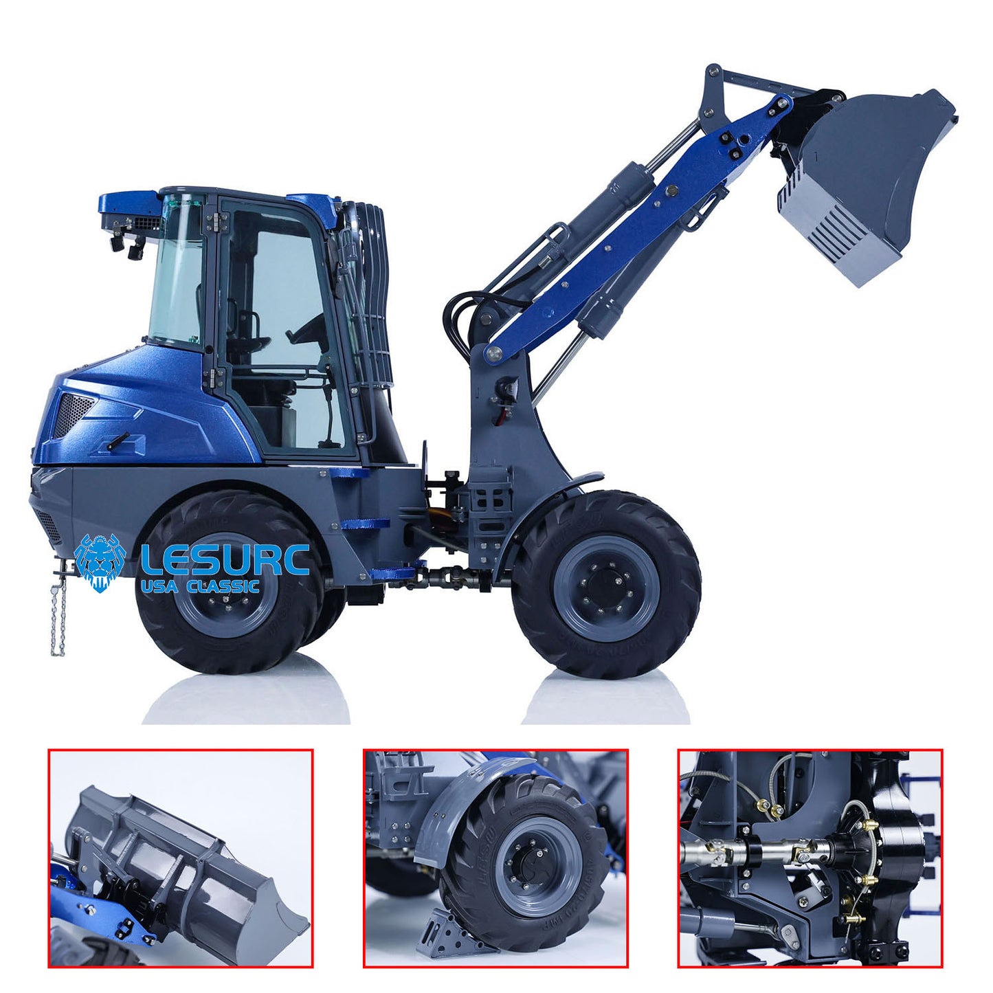 1:14 LESU Metal RC Hydraulic Loader AOUE MCL8 Remote Control Engineer Vehicles Simulation Car Electric Models Optional Versions