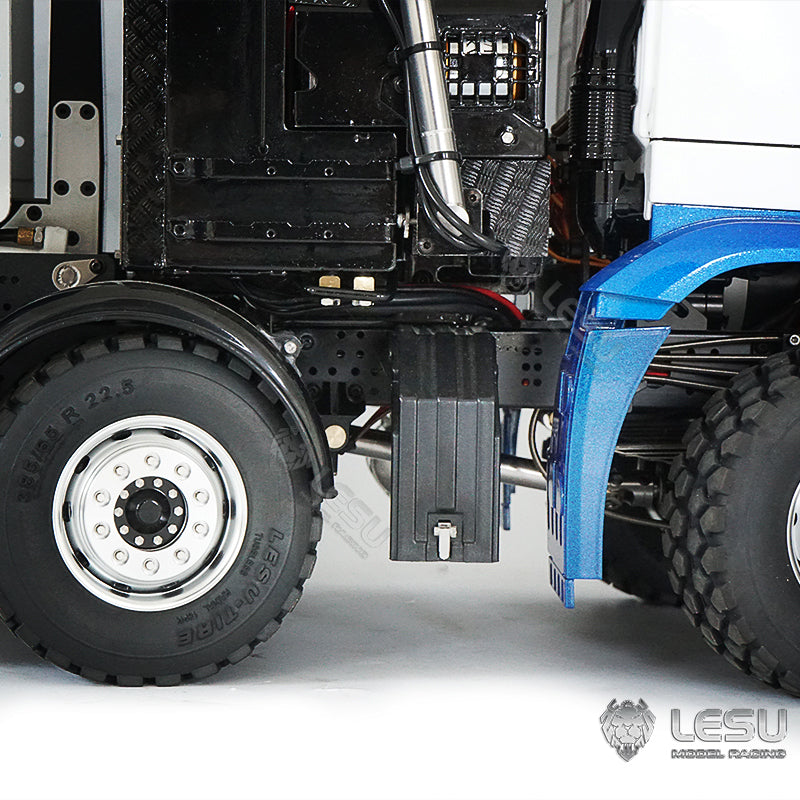 In Stock 1/14 LESU RC 8x8 Metal Hydraulic Crane Dumper Tipper Truck Electric Dump Car W/ Light Sound ESC Motor W/O Radio Battery Charger