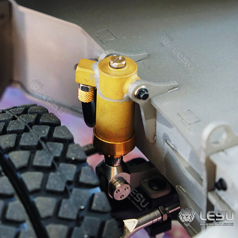 1/14 Scale LESU RC Model Metal Hydraulic Aoue ET30H Wheeled Excavator Digger Pump Valve Light Motor ESC Servo Upgrade Accessories