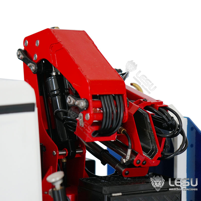 In Stock 1/14 LESU RC 8x8 Metal Hydraulic Crane Dumper Tipper Truck Electric Dump Car W/ Light Sound ESC Motor W/O Radio Battery Charger