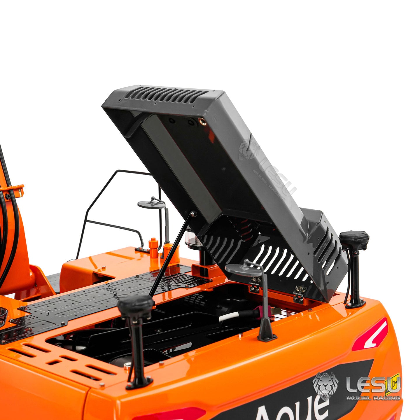 IN STOCK LESU 1/14 RC 90% Metal Hydraulic Digger Aoue DX350LC Remote Control Excavator Finished Model 3CH Valve Relief Valve 4MPA Pump