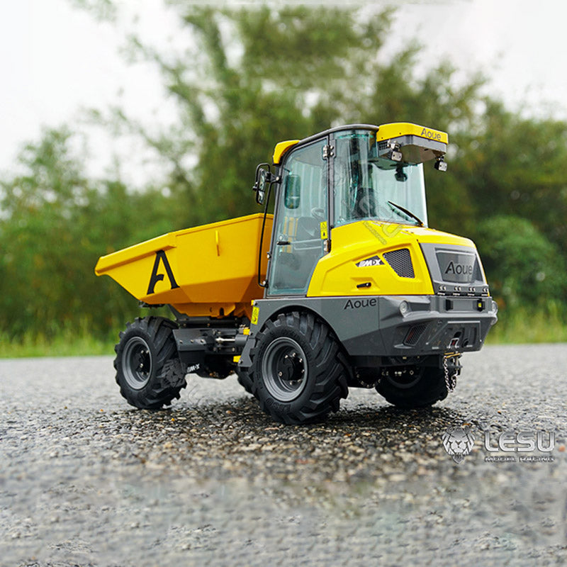 LESU 1/14 Scale 4*4 6MDX Remote Controlled Hydraulic Articulated Dump Truck Kits Differential Lock Axles Sound Light System