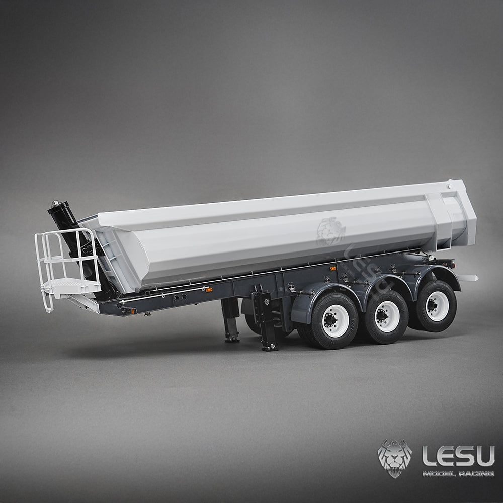 Metal LESU 3Axles 1/14 Hydraulic Dump Trailer for RC Tractor Truck DIY TAMIYA Radio Controlled Lorry Car 1851 3363 R470 770S