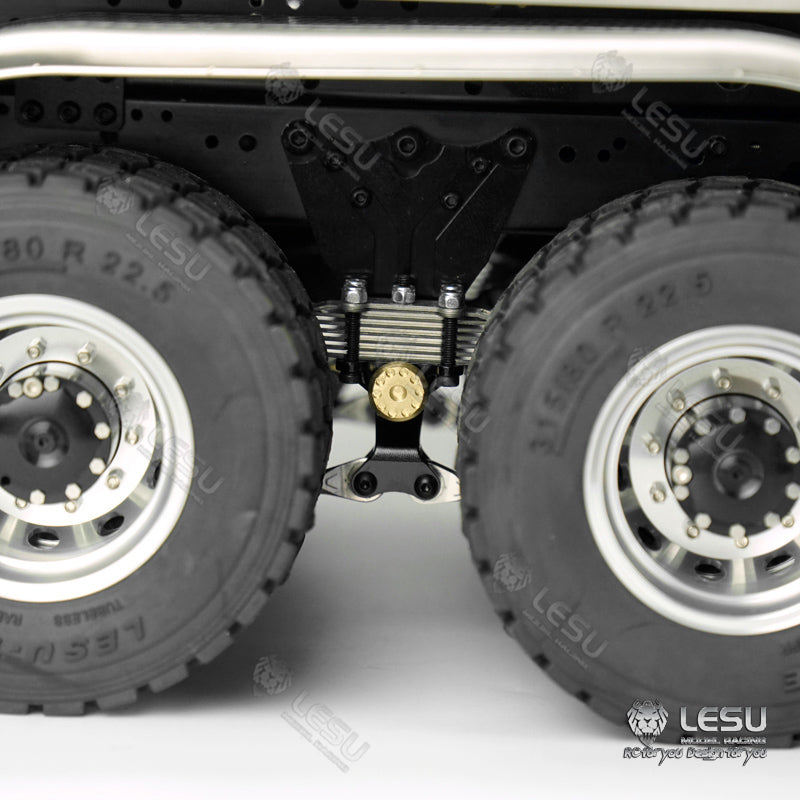 LESU 1/14 Remote Controlled 3363 3348 6*6 Dumper Truck Construction Vehicle Hydraulic System Motor Sound Light System Servo ESC