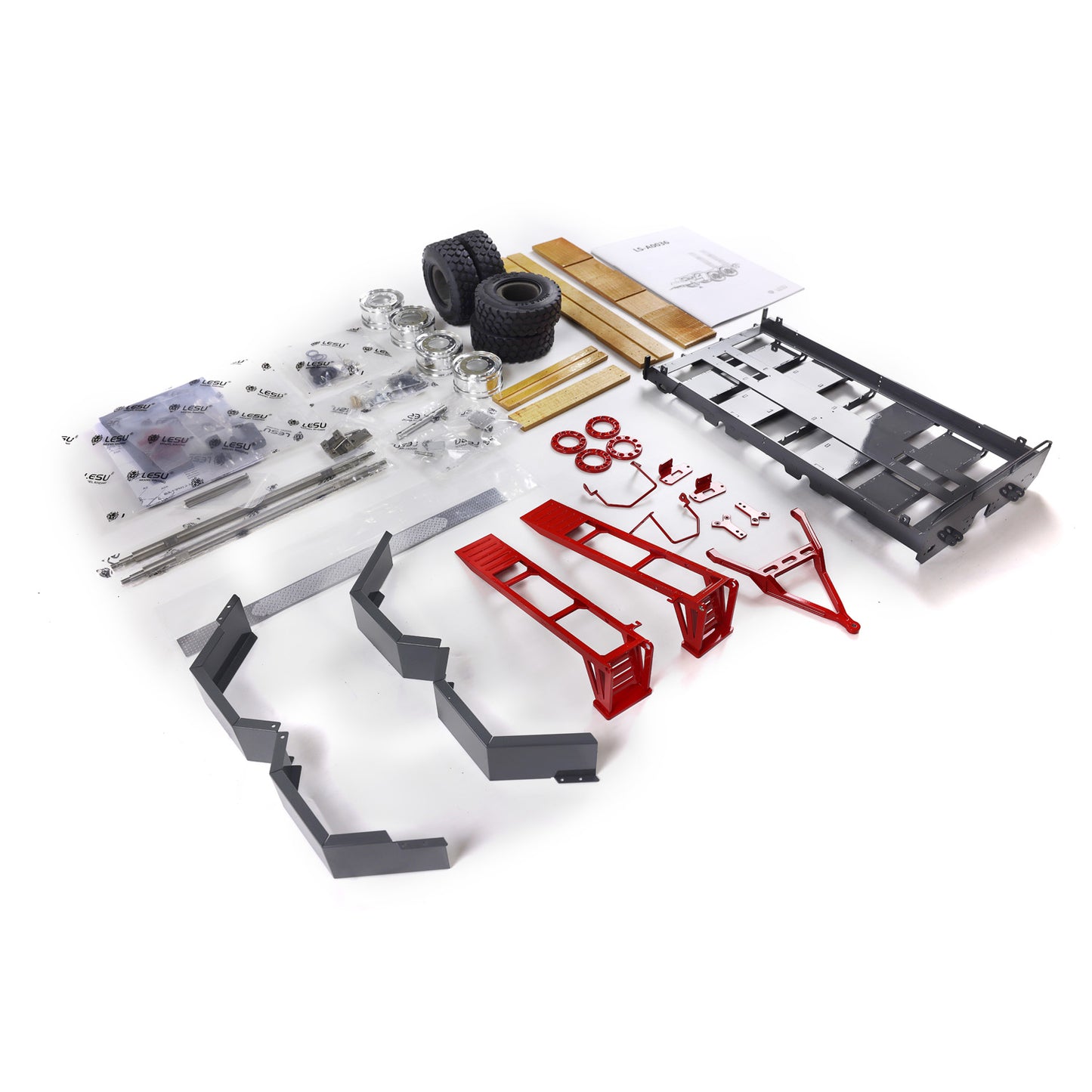 LESU Model 1/14 Scale Metal Radio Controlled Hydraulic Aoue-LT5 Tracked Skid-Steer Loader W/ Lights Replacements Accessories