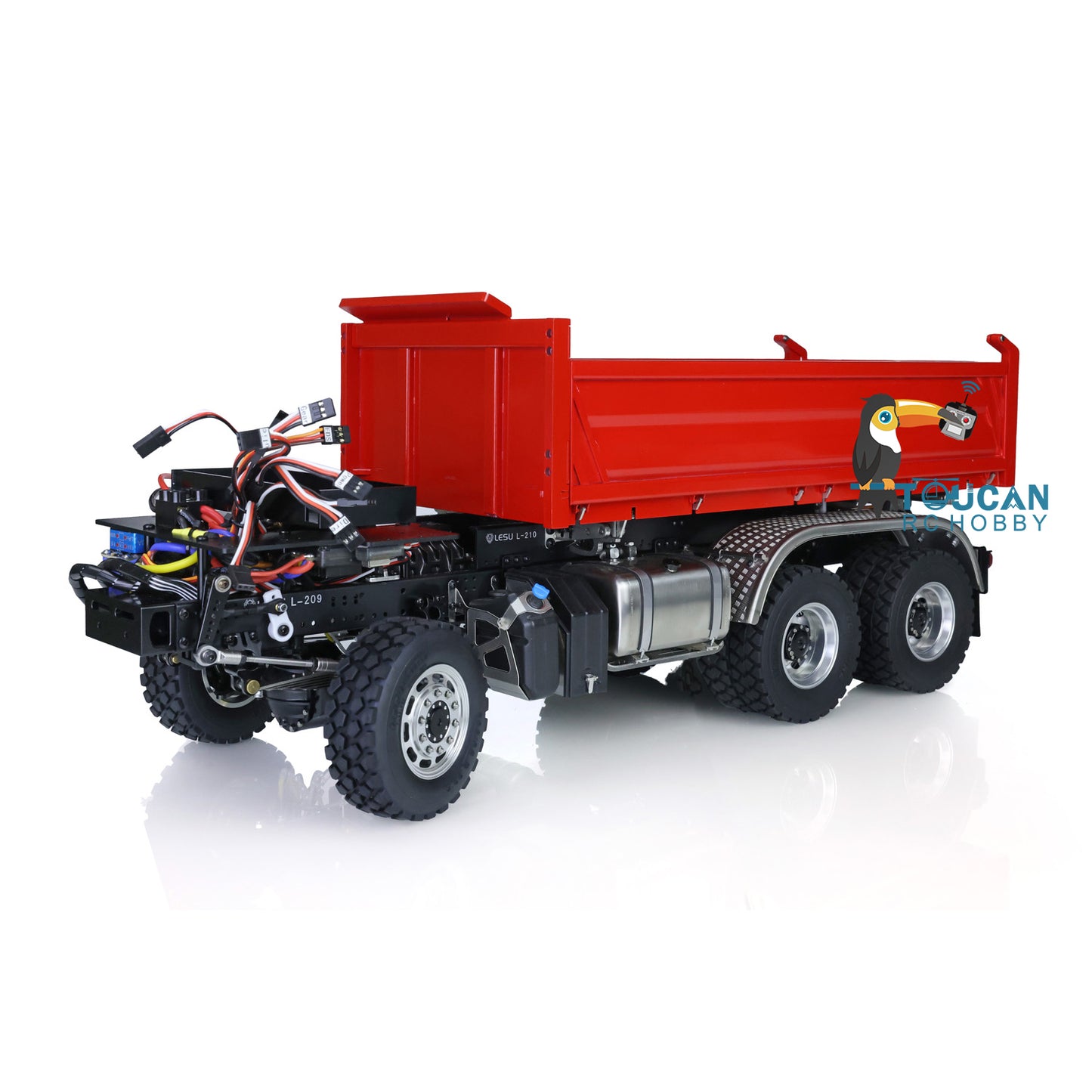 LESU KABOLITE Cabin 3348 6*6 1/14 Scale 3Axles RC Three-way Tipper Dumper Construction Vehicle Car Model W/ Motor Servo ESC