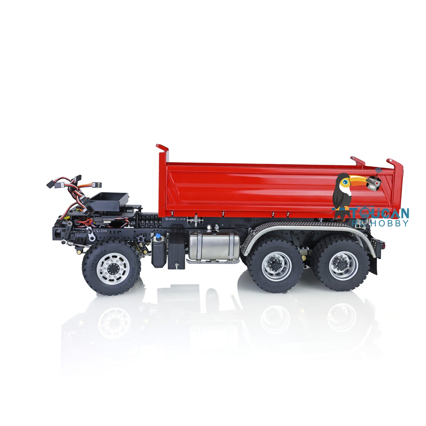 LESU KABOLITE Cabin 3348 6*6 1/14 Scale 3Axles RC Three-way Tipper Dumper Construction Vehicle Car Model W/ Motor Servo ESC