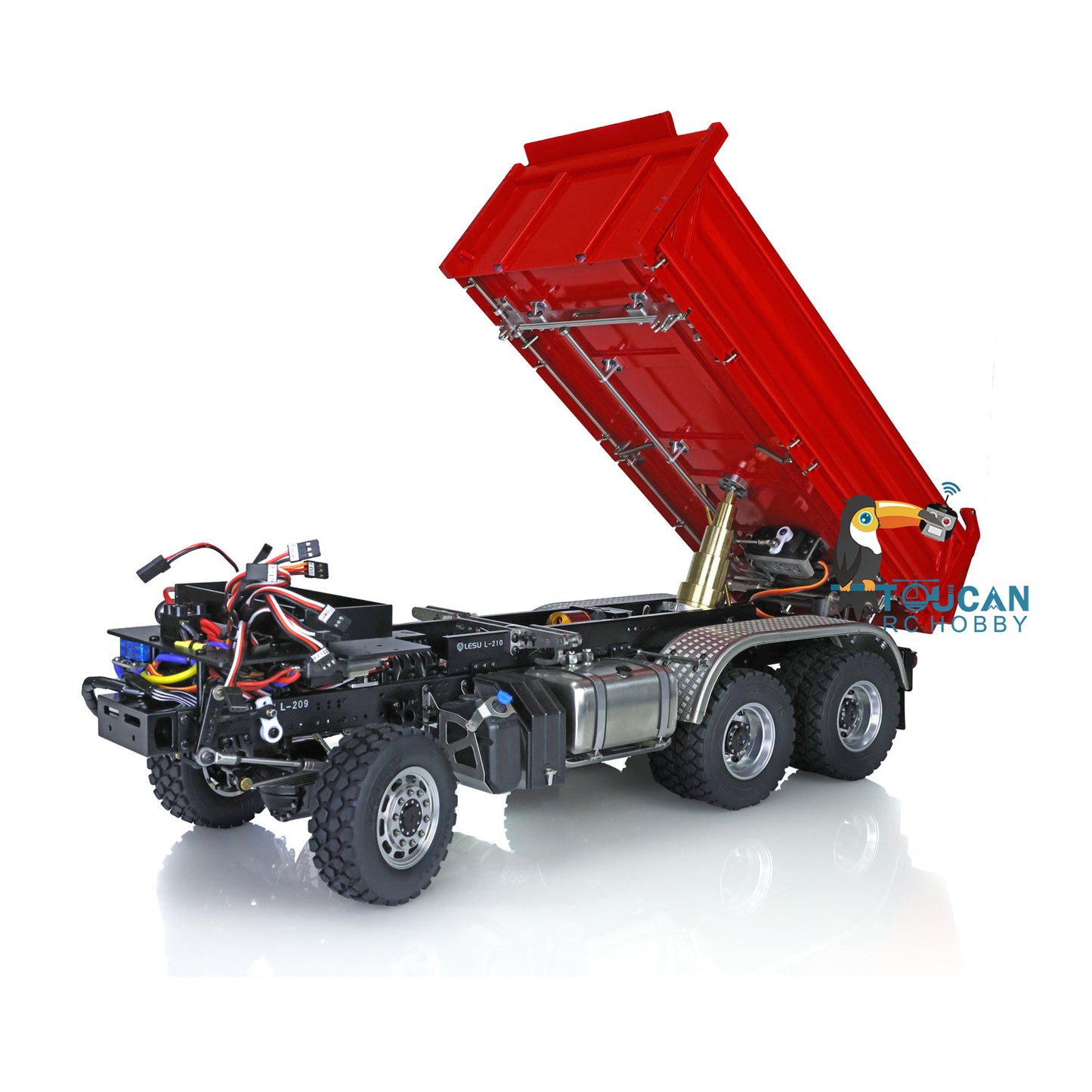 LESU KABOLITE Cabin 3348 6*6 1/14 Scale 3Axles RC Three-way Tipper Dumper Construction Vehicle Car Model W/ Motor Servo ESC