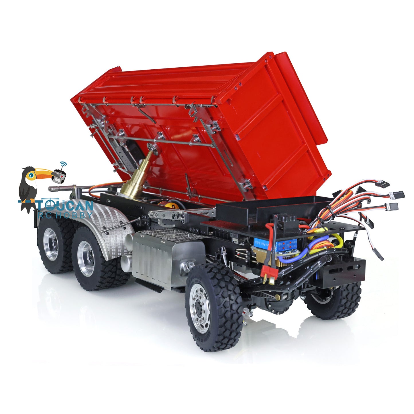 LESU KABOLITE Cabin 3348 6*6 1/14 Scale 3Axles RC Three-way Tipper Dumper Construction Vehicle Car Model W/ Motor Servo ESC