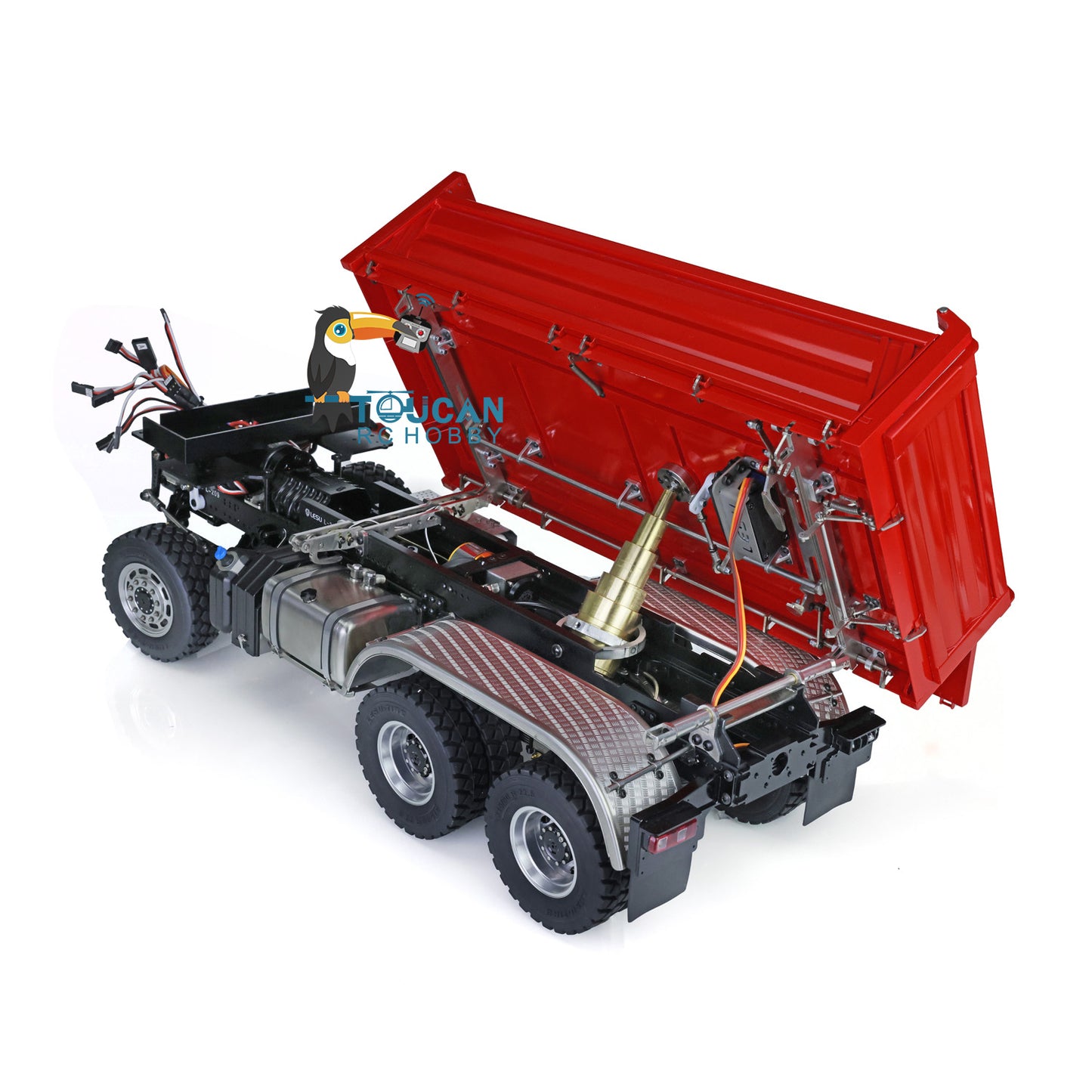 LESU KABOLITE Cabin 3348 6*6 1/14 Scale 3Axles RC Three-way Tipper Dumper Construction Vehicle Car Model W/ Motor Servo ESC