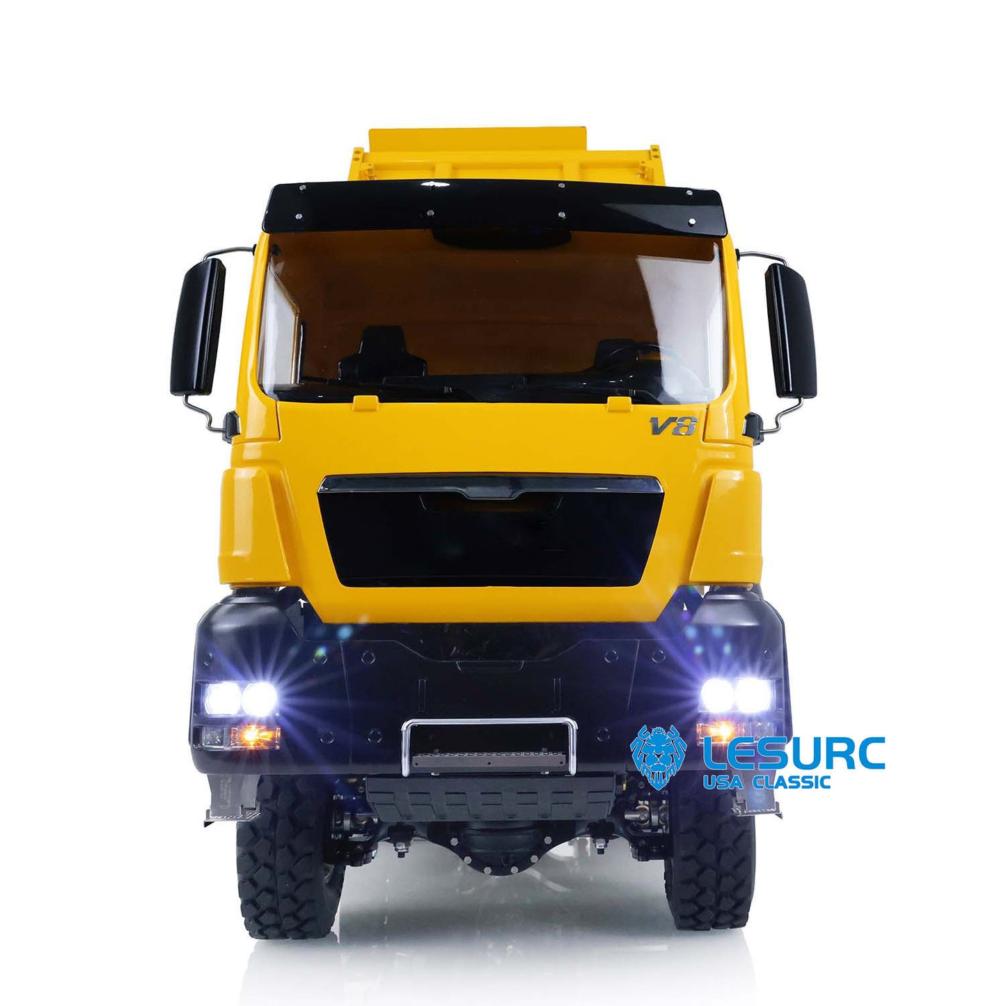 LESU TGS 3-way Metal 1/14 Remote Controlled Dumper Truck Hydraulic Tipper Light Ready To Run Model W/ Battery 3Speed Transmission