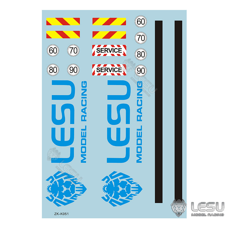 LESU Decal Sticker for 1/14 Scale Remote Construction Tractor Truck Dumper Tractor Model Decorative Parts Hydraulic Plate