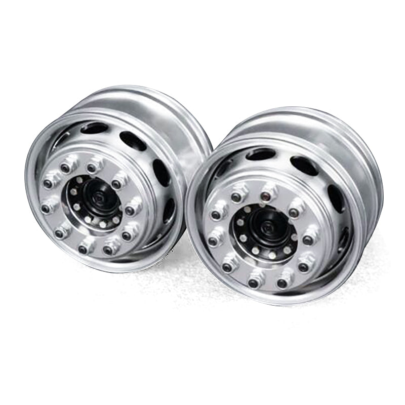 LESU 1/14 Scale Black Metal Front Wheel Hub Bearing Hexagon Brake for RC Tractors Truck Dumper Vehicle DIY Model Accessory