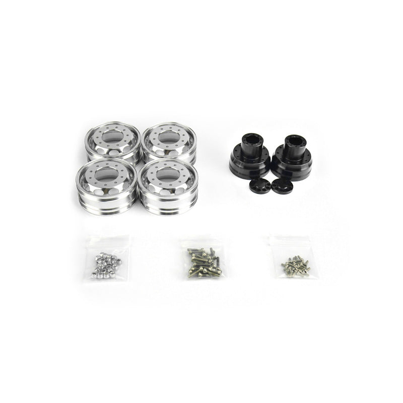 LESU 2PCS Rear Wheel Metal Hub Hexagon DIY Spare Part Suitable for Model Radio Controlled Tractor Truck 1/14 RC Car Model