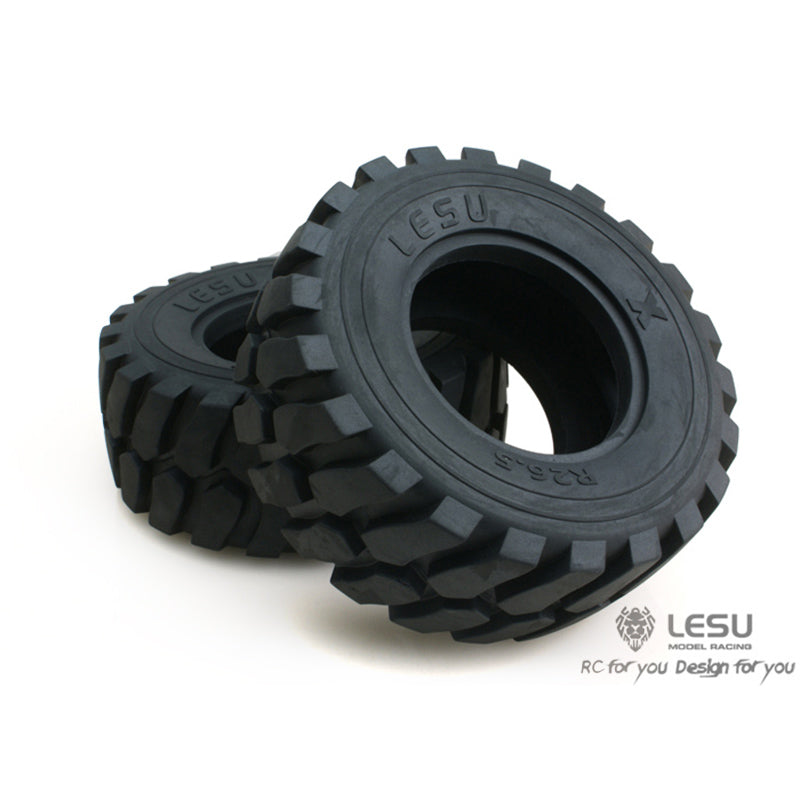US STOCK LESU 110MM Diameter 45MM Height Wheel Rubber Tyres 1/15 Loader RC Car Truck Model DIY Spare Parts Accessories