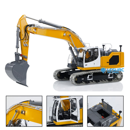 Metal LESU Aoue-LR945 1/14 Hydraulic RC Excavator Construction Digger Model Car Simulation Engineering Vehicle 7CH Value Light