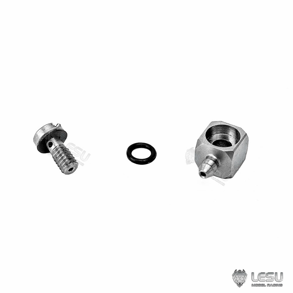 LESU M2 Metal Nozzle for 2x1mm Oil Pipe 1/14 RC Hydraulic Forklift Loader Dumper Truck Crane Excavator Model Car