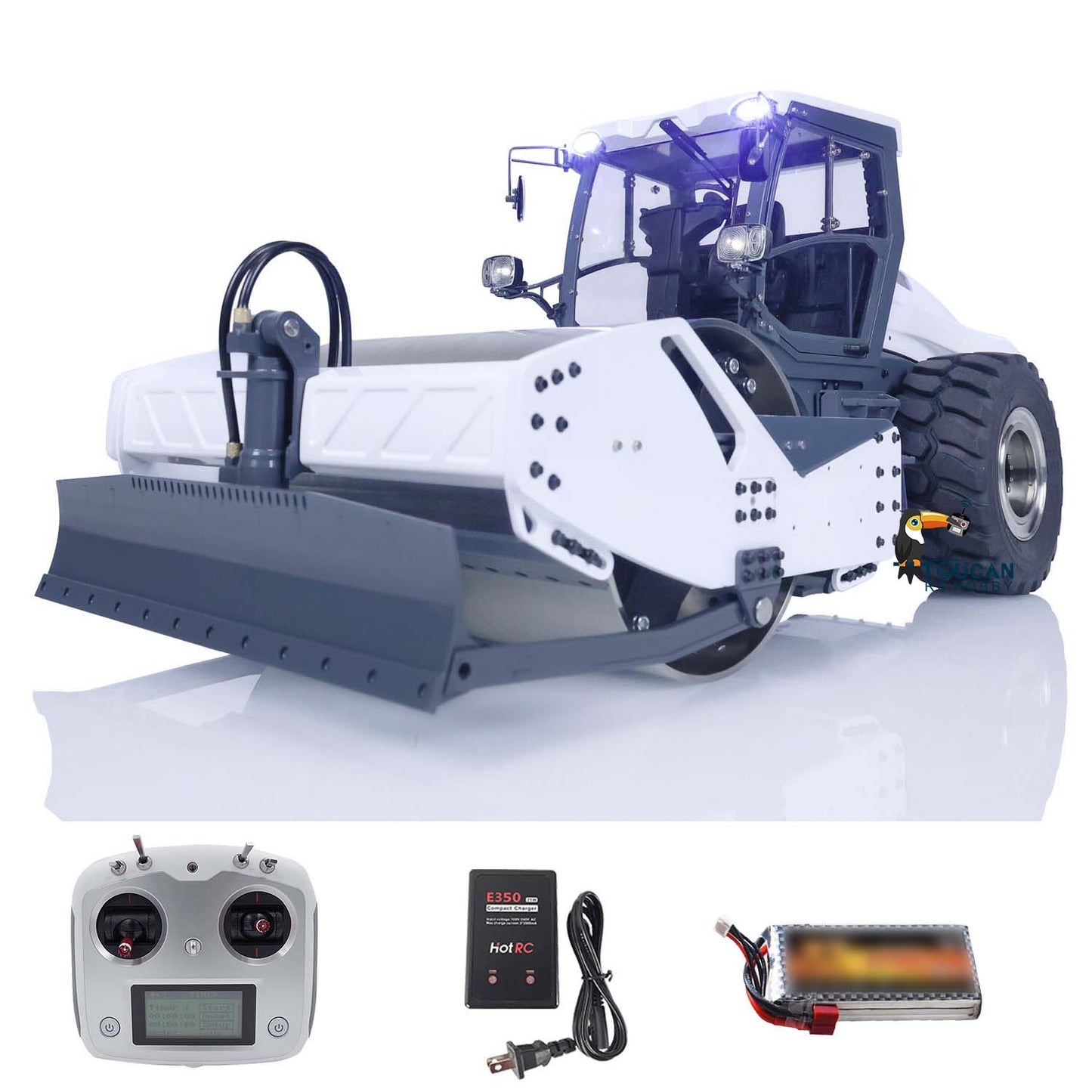 LESU 1:14 Aoue-H13i Hydraulic RC Road Roller Metal Construction Wheeled Car Electric Engineering Vehicle
