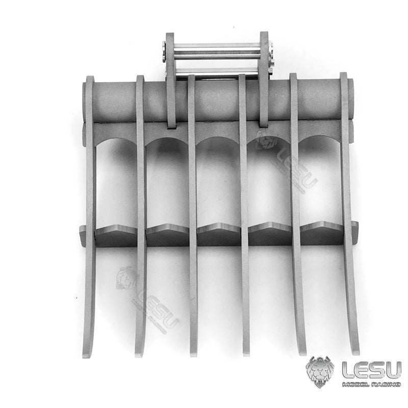 Spare Parts Metal Grab Grapple Hammer Bucket Rake Bucket Tree Digging Tool Rack Grab Bucket for 1/14 RC LESU Hydraulic Excavator