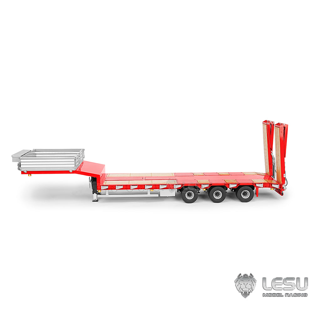 IN STOCK Metal Trailer for LESU 1/14 Hydraulic RC Truck Radio Control Tractor Construction Vehicle Hobby Model Lifting Tailboard RTR Verison