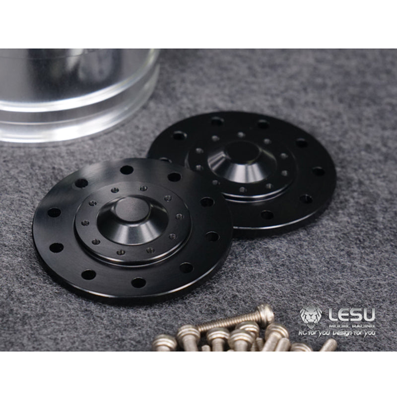Front Wheel Metal Hub Bearing Hexagon Brake Suitable for 1/14 Scale LESU Power Unpowered Axle Model RC Tractors Truck Part