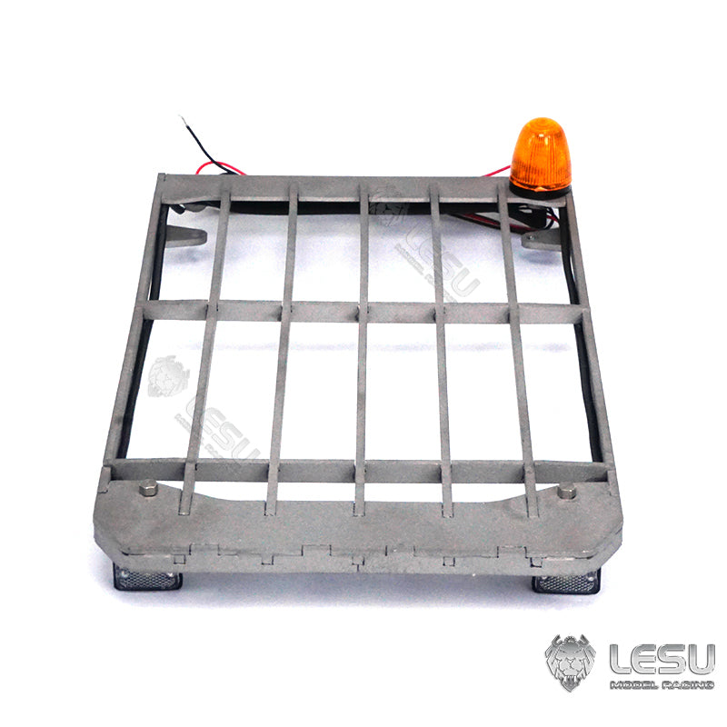 Spare Parts Metal Front Shovel Metal Cabin Roof Safety Net Decal For 1/14 LESU Aoue ET30H Hydraulic RC Wheeled Excavator Model