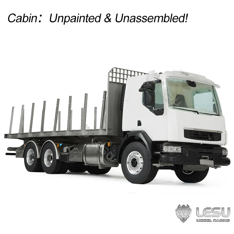 LESU 1/14 RC Flatbed Timber Truck VM FE Remote Control Lorry 2Speed Car 6x4 Metal Chassis RWD Model Vehicle Light Sound Motor