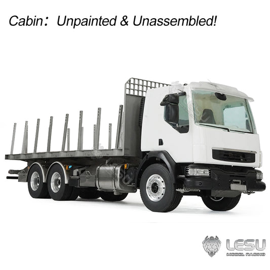 LESU 1/14 RC Flatbed Timber Truck VM FE Remote Control Lorry 2Speed Car 6x4 Metal Chassis RWD Model Vehicle Light Sound Motor