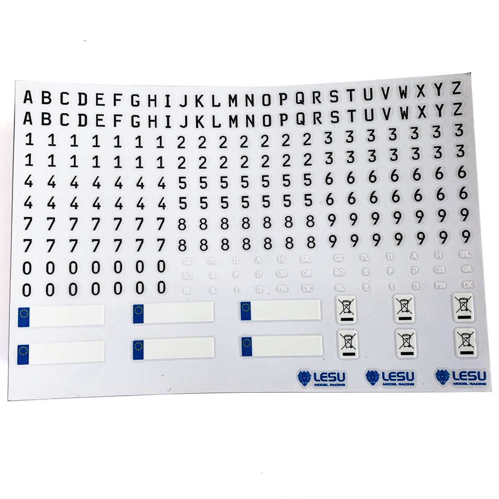 LESU Decal Sticker for 1/14 Scale Remote Construction Tractor Truck Dumper Tractor Model Decorative Parts Hydraulic Plate