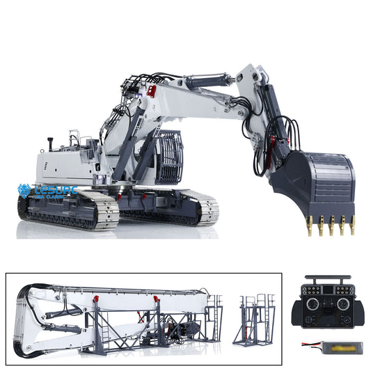 IN STOCK LESU 1/14 RC Heavy Full Hydraulic Demolition Excavator Aoue LR960 RTR Two Type Arms Digger Model Engineering Vehicle XE Radio