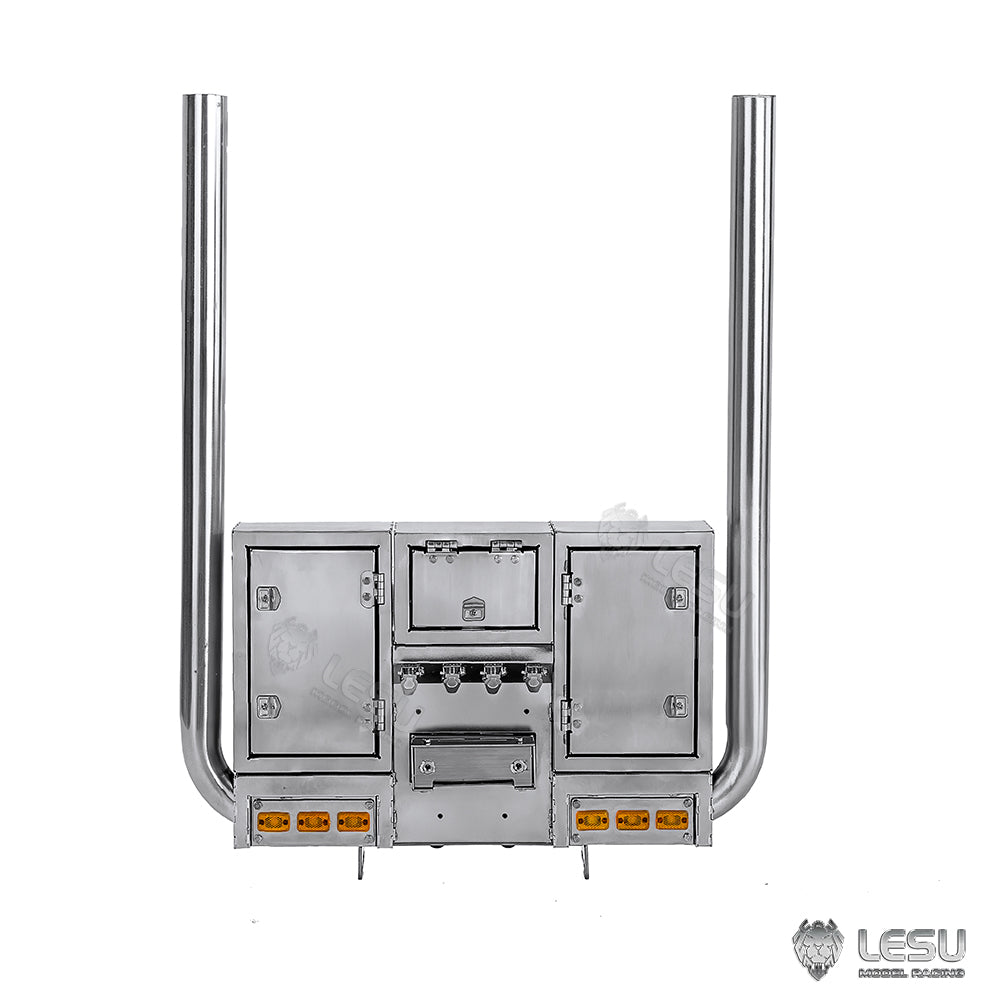 Metal Exhaust Pipe Chimney LED Light for DIY TAMIYA LESU 1/14 RC Tractor Truck Radio Controlled Lorry Car Model Parts 3363 1851