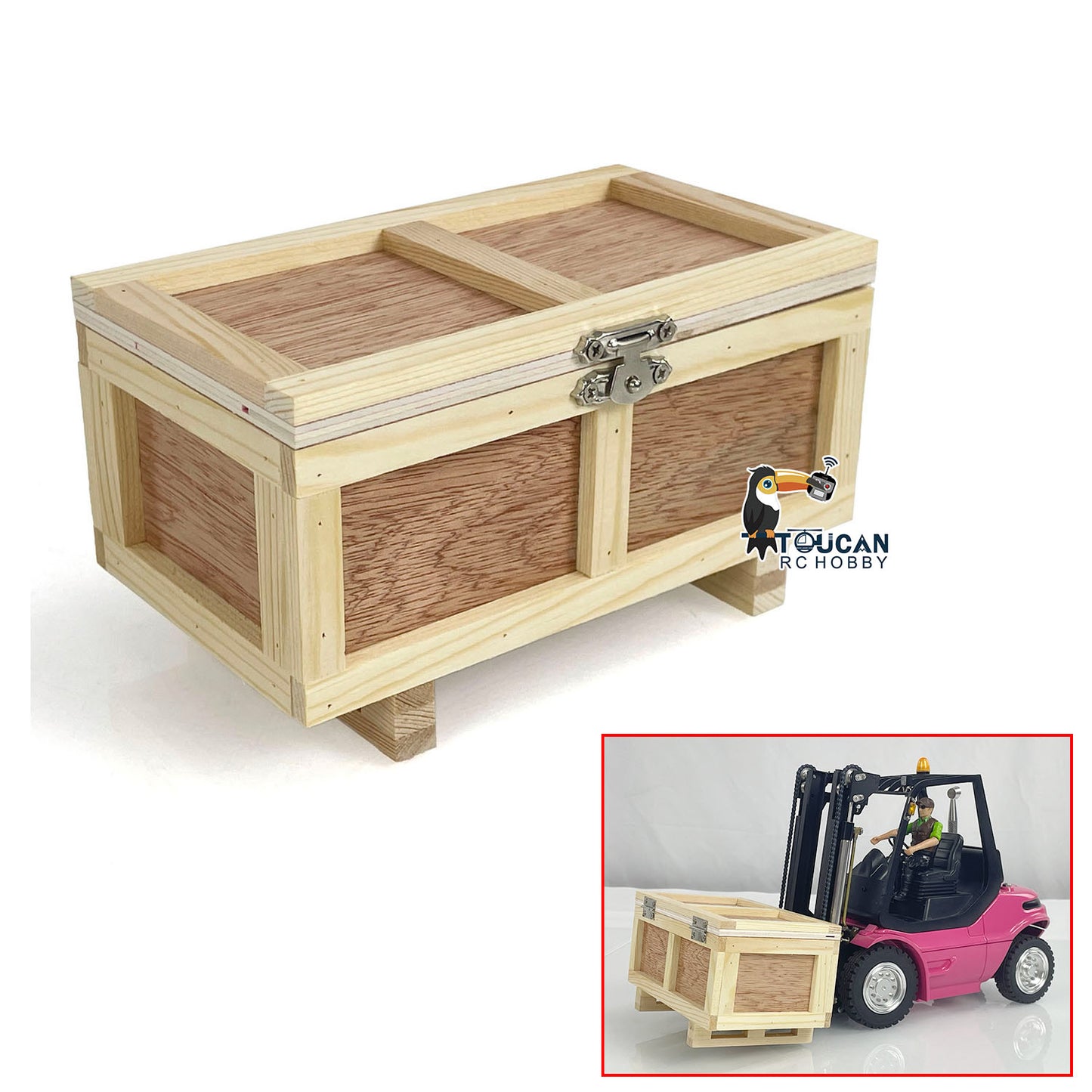 Wooden Box Model Declaration Parts for 1/14 1/12 RC Truck Hydraulic Forklift Construction Vehicles RC Excavator