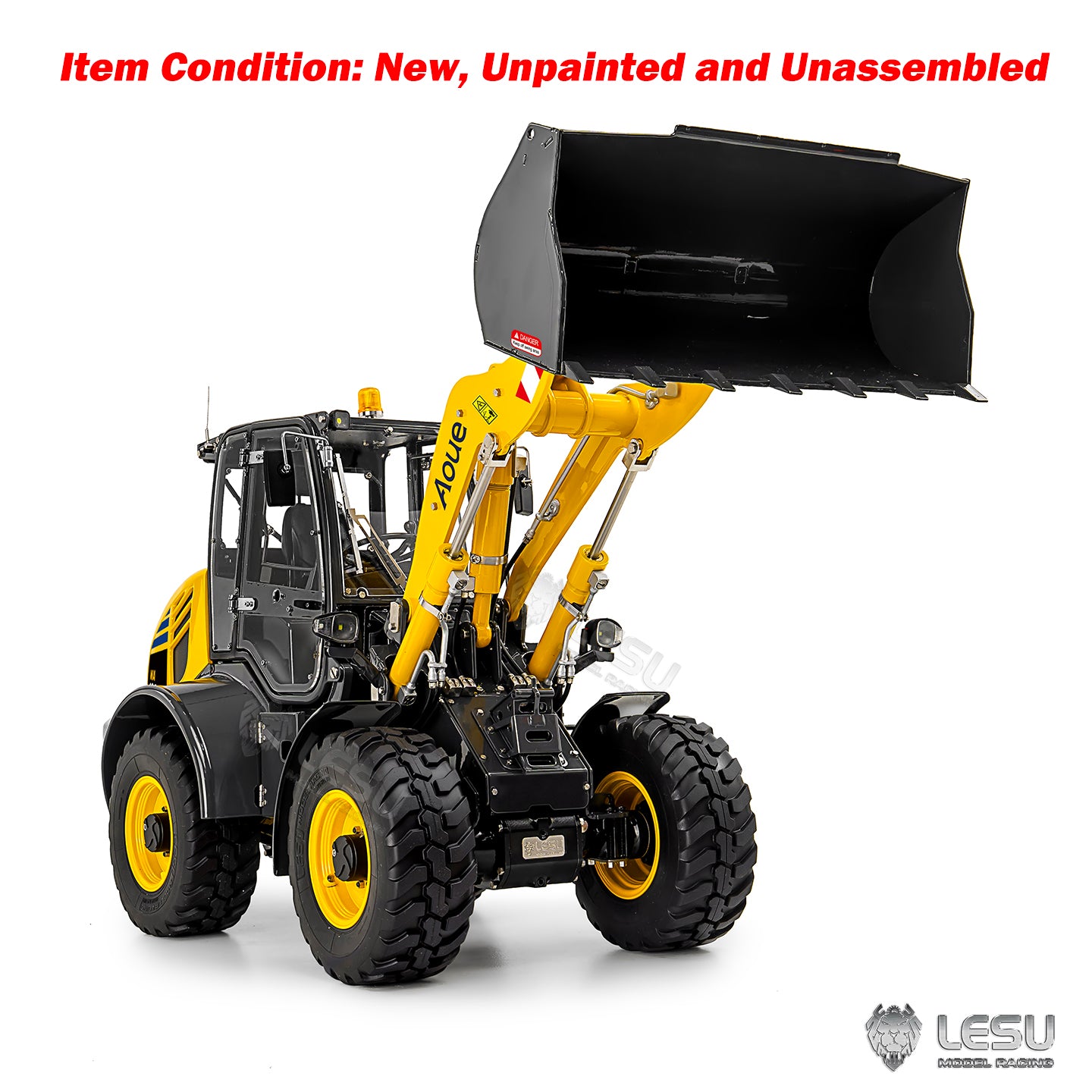 IN STOCK LESU 1/14 RC 4X4 Metal Hydraulic Loader KIT Aoue WA100M-8 Radio Control Construction Car Model Sound Light 4CH Valve Axle Lock